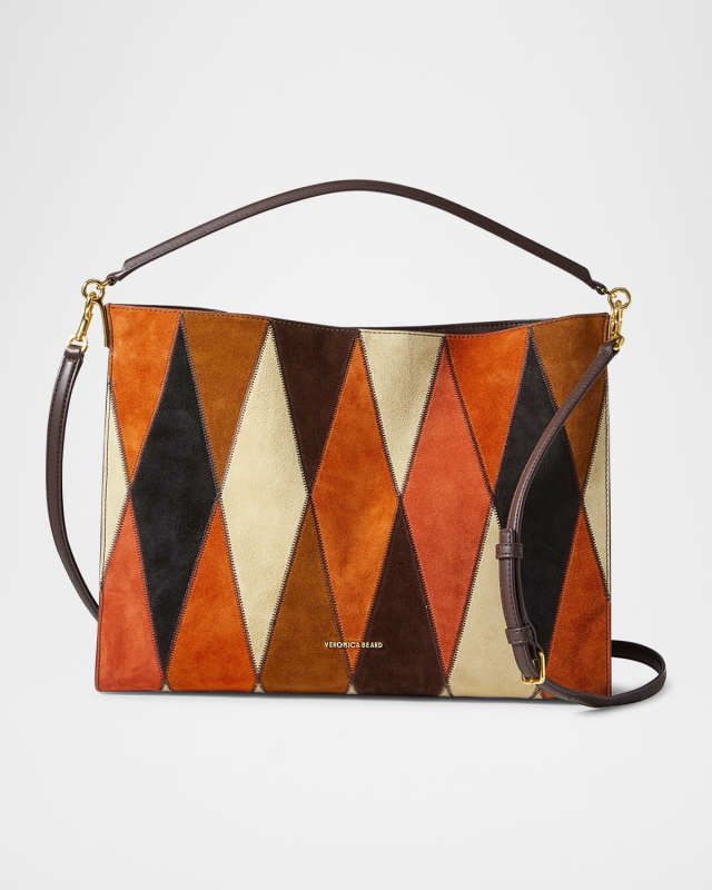 Patchwork Suede Shoulder Bag